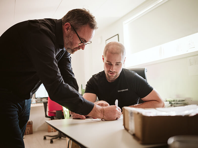 Daniel Blecher and Daniel Jonson drone test results